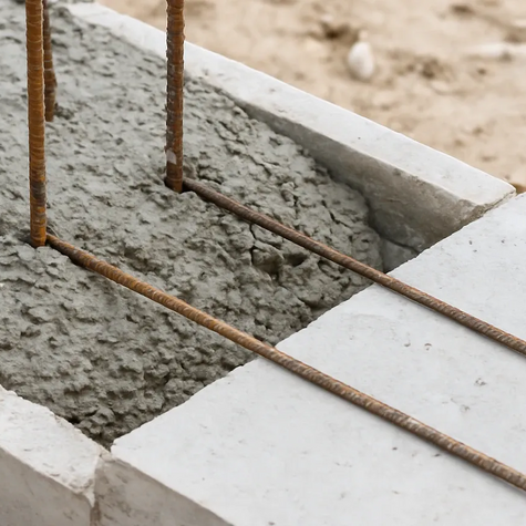 Технология устройства фундамента при прерывистом бетонировании